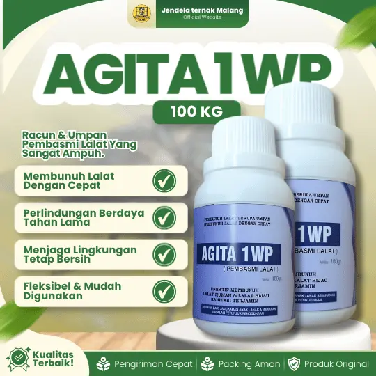 AGITA 1 WP 100 GRAM – Racun Lalat Hijau Dan Lalat Rumahan Di Rumah, Hotel, Restoran, Peternakan, Dll