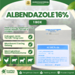 ALBEN-16% 1 BOX ISI 40 PCS SERBUK – Untuk Masalah Cacingan Pada Hewan Ternak Sapi Kerbau Kambing Domba Babi