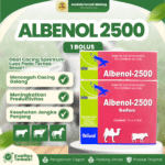 ALBENOL 2500 1 BOLUS ECER BY TMC – Best Seller Untuk Masalah Cacingan Hewan Ternak.