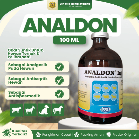 ANALDON 100 ML - Penurun Panas Dan Anti Radang, Menghilangkan Rasa Sakit Pada Hewan Ternak.