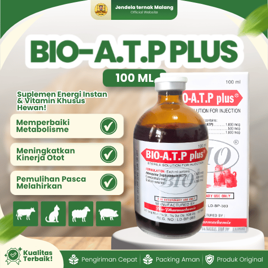 BIO-A.T.P PLUS 100 ML - Untuk Metabolisme dan Meningkatkan Kerja Otot Untuk Ternak dan Peliharaan