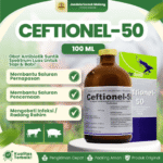 CEFTIONEL-50 100 ML - Untuk Saluran Pernafasan dan Pencernaan Hewan