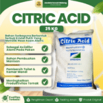 CITRIC ACID 1 SAK BERAT 25 KG – Food Grade, Citrun, Asam Sitrat Dan Pembuatan Manisan.