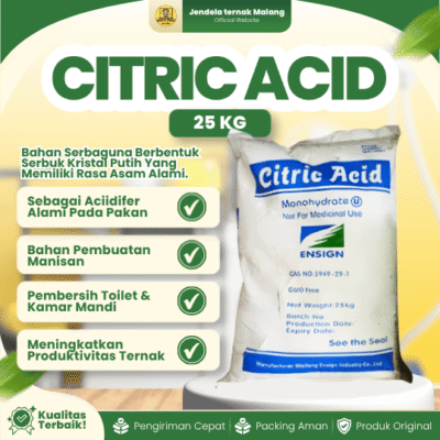 CITRIC ACID 1 SAK BERAT 25 KG – Food Grade, Citrun, Asam Sitrat Dan Pembuatan Manisan.