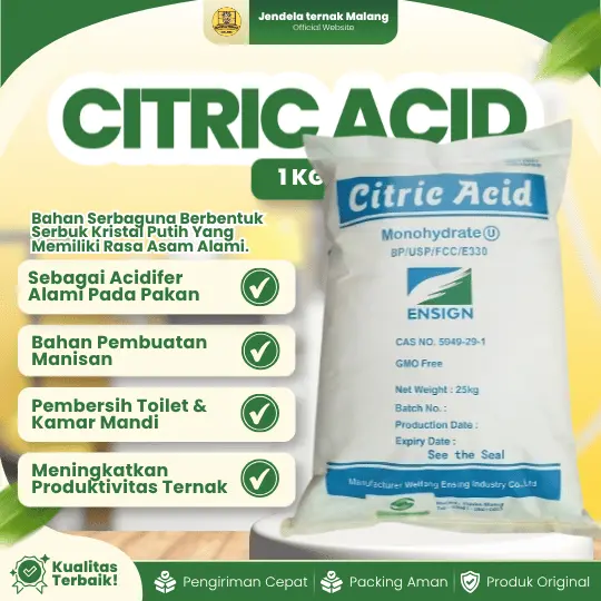 CITRIC ACID 1 KG – ASAM SITRAT – ASAM CITRUN – Untuk Makanan, Campuran Mencuci Baju, Membersihkan Toilet Dan Perkakas Rumah Tangga, PMK Sapi, Repack 1 Kg.