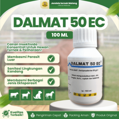 DALMAT 50 EC 100 ML – Untuk Membasmi Kutu Dan Serangga Pada Hewan Ternak, Peliharaan Dan Unggas.