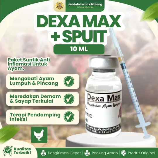 Dexa Max 10ml + Spuit – Obat Ayam Lumpuh
