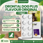 DRONTAL DOG PLUS FLAVOUR TABLET ECER -  Atasi  Masalah Cacingan Pada Anjing Dan Puppy.
