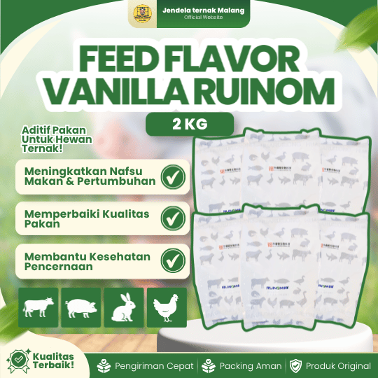 FEED FLAVOR VANILLA RUINOM 2 KG - Penambah Aroma Pada Pakan Dan Meningkatkan Selera Makan Ternak.
