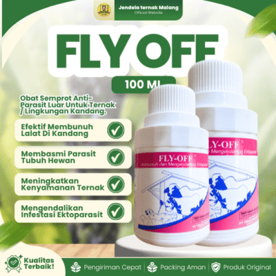 FLY OFF 100 ML- Ampuh Basmi Lalat, Kutu, Nyamuk, Parasit, Pinjal, Gudik Untuk Hewan.