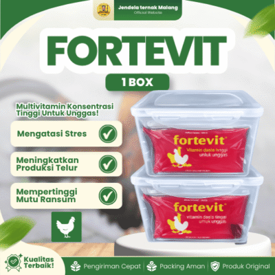FORTEVIT 100 GRAM 1 BOX (10 PCS) – Vitamin Untuk Ayam Unggas Optimalkan Produktivitas
