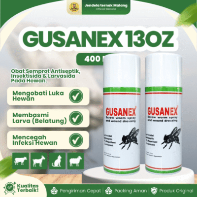GUSANEX 13OZ – Pembasmi Larva Screw Worm Dan Mempercepat Proses Penyembuhan Luka Hewan.
