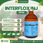 INTERFLOX 100 ML INJ - Untuk Saluran Pencernaan Dan Pernafasan Pada Hewan Ternak.