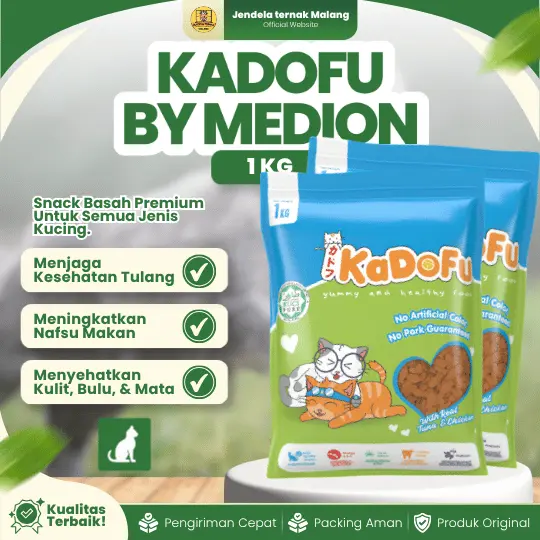 KADOFU 1 KG BY MEDION – Makanan Kering Kucing Adult and Kitten.