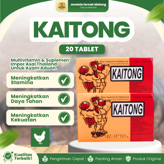 KAITONG PER BOX 20 TABLET - Suplemen Vitamin Ayam Ternak Dan Aduan.