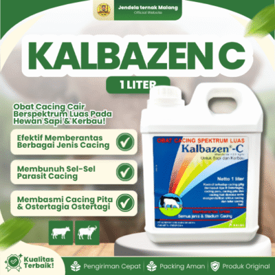 KALBAZEN C 1 LITER –  Ampuh Basmi Semua Jenis Cacingan Hewan Ternak Secara Oral.