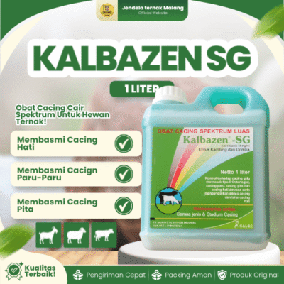 KALBAZEN SG 1 L – Obat Cacing Oral Efektif Basmi Cacing Kambing, Babi