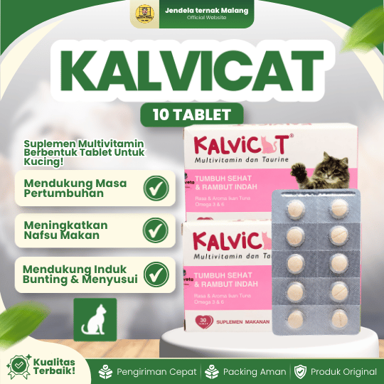 KALVICAT 10 TABLET (1 BLISTER) KALBE - Multivitamin dan Mineral untuk Kucing