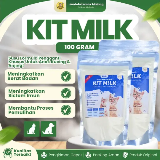 KIT MILK 100 GRAM – Cocok Untuk Susu Kucing Segala Jenis Usia.