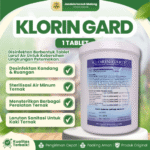 KLORIN GARD 1 TABLET CLORIN – Desinfektan Effervescen Kandang, Ruangan Dan Peralatan.