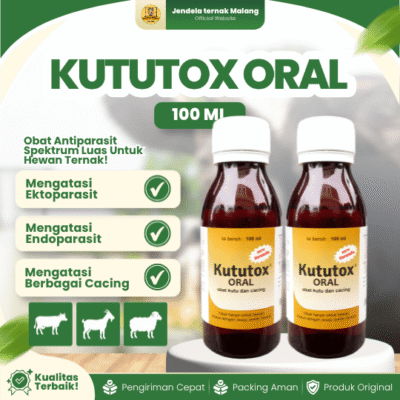 KUTUTOX ORAL 100 ML – Atasi Kutu Dan Cacing Oral Untuk Hewan Ternak.