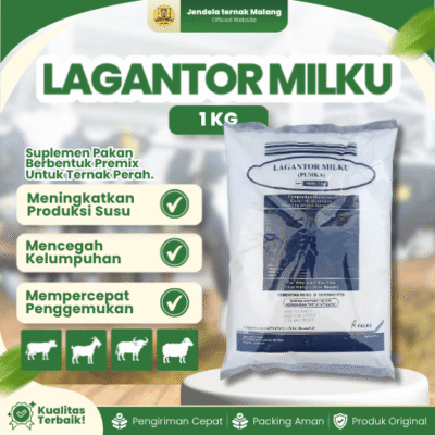 LAGANTOR MILKU 1 KG – Mineral Premix AD3E Untuk Penggemukan Dan Sapi Perah.