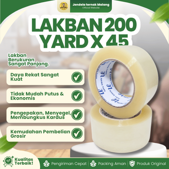 LAKBAN 200 YARD X 45 - Lakban Untuk Kebutuhan Packing.