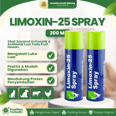 LIMOXIN-25 SPRAY – Untuk Masalah Luka Luar Pada Hewan Kesayangan.