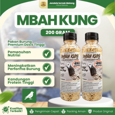 MBAH KUNG 200 GRAM – Pakan Burung Perkutut Meningkatkan Sistem Metabolisme Burung