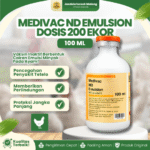 MEDIVAC ND EMULSION 100 ML DOSIS 200 EKOR - Vaksin Unggas Tetelo Serta Cacat Pada Telur.