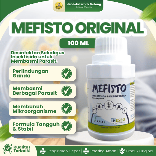 MEFISTO ORIGINAL 100 ML - Pembersih Kutu, Tungau, Desinfektan Kandang, Ruangan, Dll.