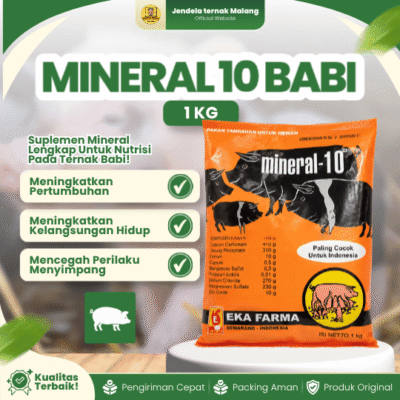 MINERAL 10 BABI 1 KG BY EKA FARMA – Penambah Berat Badan Babi Berkualitas.