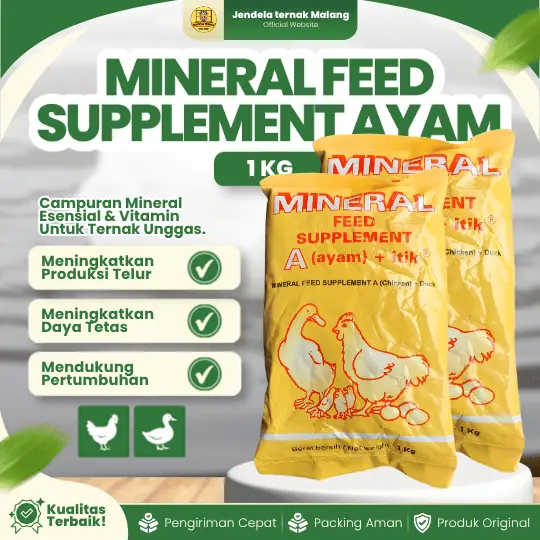MINERAL FEED SUPPLEMENT AYAM BY MEDION 1 KG – Untuk Ayam Petelur, Pedaging, DLL.