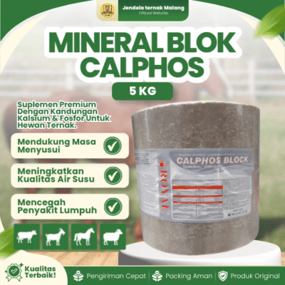 MINERAL BLOK CALPHOS 5 KG – Mineral Blok Untuk Menambah Selera Makan Ternak Sapi Dan Kambing.