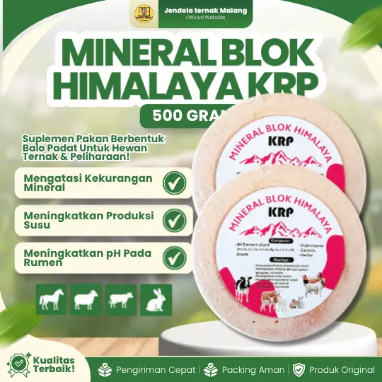 MINERAL BLOK HIMALAYA KRP 500 GRAM – Mineral Blok Domba, Sapi, Kuda, Kelinci, DLL.