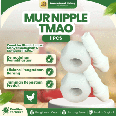 MUR NIPPLE TMAO BY MEDION – Nippel Mur Spare Part TMAO Putih Sambungan Selang.