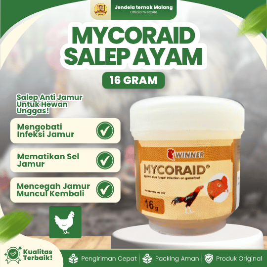 MYCORAID SALEP AYAM 16 GRAM BY MEDION - Salep Korep Anti Jamur Untuk Unggas.