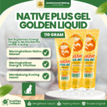NATIVE PLUS GEL GOLDEN LIQUID 110 GRAM BY OLIVE CARE – Vitamin Kucing Pelengkap Kebutuhan Nutrisi.