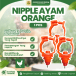 NIPPLE AYAM ORANGE ECER – Nipple Drinker Ball Type Untuk Ayam Atau Unggas Lainnya.