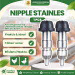 NIPPLE STAINLES – Nippel Puyuh Drinker Tempat Minum Ayam Dan Unggas Lainnya.