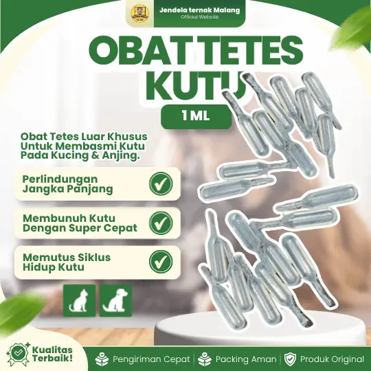 TETES KUTU KUCING PUTIH 1 ML – Ampuh Untuk Kucing dan Anjing.