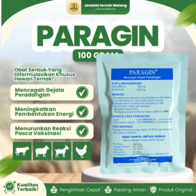 PARAGIN 100 GRAM –  Anti Peradangan Disebabkan Virus Dan Penurun Demam Dan Hewan Ternak.