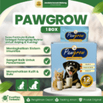 PAWGROW 1 BOX ISI 12 SACHET – Susu Formula Kambing Etawa Untuk Anjing Dan Kucing Bernutrisi.