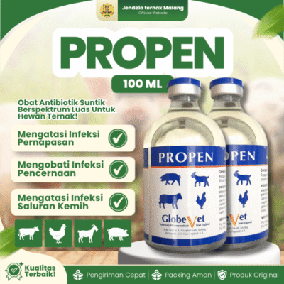 PROPEN 100 ML – AB Untuk Pernafasan Dan Pencernaan Pada Hewan Ternak.