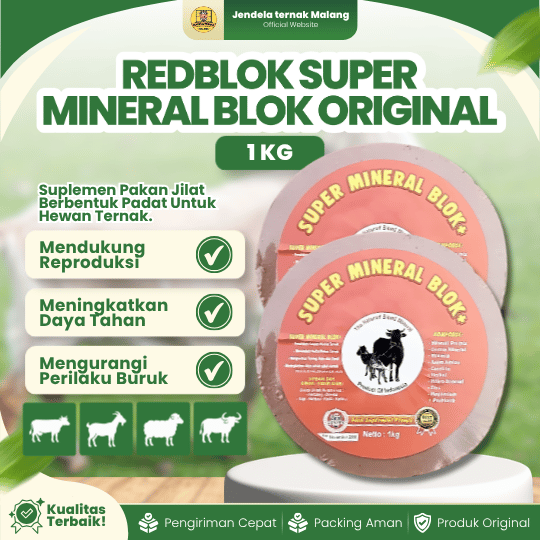 REDBLOK SUPER MINERAL BLOK ORIGINAL 1 KG - Premix Multivitamin Premium New Formula