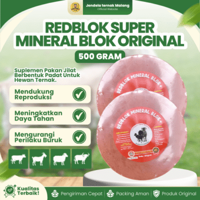 REDBLOK SUPER MINERAL BLOK ORIGINAL 500 GRAM – New Formula Red Block Premium Ternak.