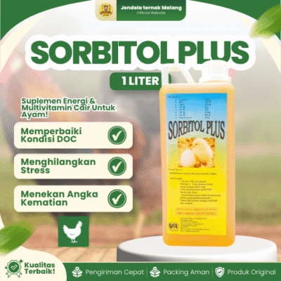 SORBITOL PLUS 1 LITER BY USFA – Multivitamin, Peningkat Kesehatan & Pertumbuhan, Menghilangkan Stres Ayam.