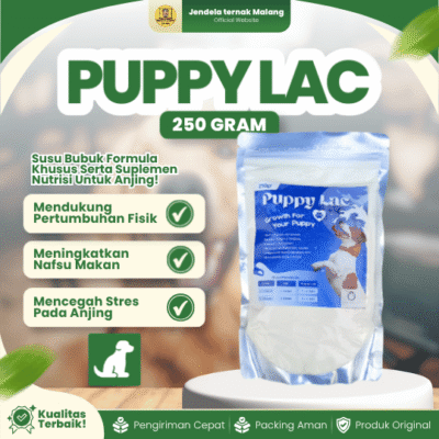 PUPPY LAC 250 GRAM – Susu Puppy Dan Anjing Berkualitas Menambah BB Dan Mencegah Stres.