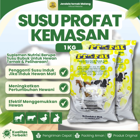 SUSU TERNAK PROFAT KEMASAN 1 KG - Susu Ternak Berkualitas Untuk Pertumbuhan Atau Pengganti Susu Induk.