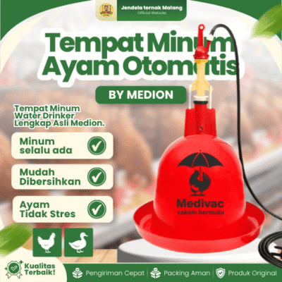 TEMPAT MINUM AYAM OTOMATIS TMAO BY MEDION – Tempat Minum Water Drinker Lengkap Asli.